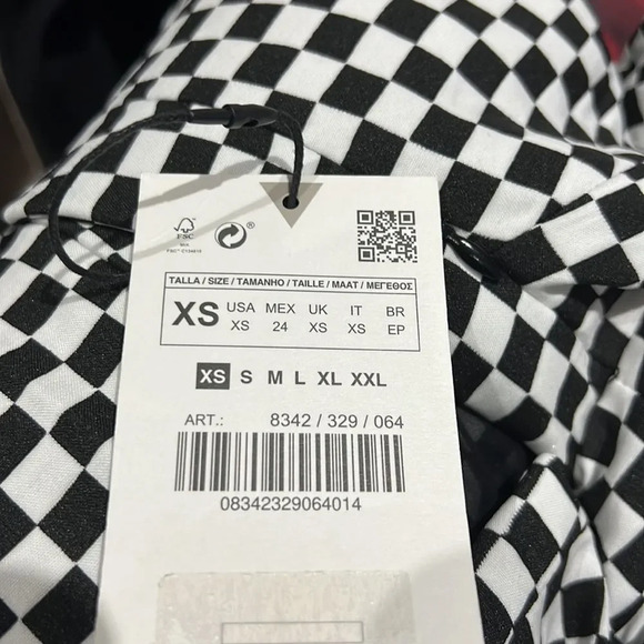 ZARA | Black and White | Check Short Dress - Picture 8 of 9